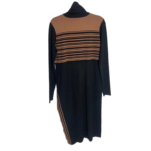 NWT TOCCIN Blake Striped Turtleneck Dress-sz XL - Picture 5 of 12